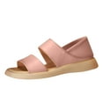 thumbnail image 1 of Women Sandals clearance for Juebong Flat Sandals for Womens Leather Loafer Comfort Slip-On Soft Flats Fashion Casual Leather Loafer Sandal Closed Toe Walking Shoes for Daily Working, 1 of 3
