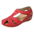 thumbnail image 1 of Women Sandals clearance for Juebong Orthopedic Sandals for Women Gladiator Closed Toe Wedge Shoes Arch Support Slip On Sandals Walking Sandals Women Fashion Wedge Shoes, 1 of 3