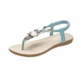 thumbnail image 1 of Women Sandals clearance for Juebong Women's Flat Sandals, Women Flip Flops with Clip Toe RingBeadeed Rhinestone Crystal Jeweled Sandal Shoes for Summer Beach Oceanside Holiday Outdoor, 1 of 5