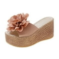 thumbnail image 1 of Women Sandals clearance for Juebong Women's Platform Espadrille Slide Sandals Bowknot Wedge Sandals Slip On Open Toe High Heels Casual Summer Dress Shoes, 1 of 5