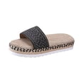 thumbnail image 1 of Women Sandals clearance for Juebong Women's Platform Sandals Braided Strap Flatform Slide Open Toe Casual Summer Beach Outdoor Wedge Woven Slip On Flat Sandals Casual Summer Sandals, 1 of 3