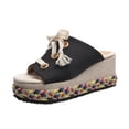 thumbnail image 1 of Women Sandals clearance for Juebong Women's Platform Wedge Sandals Comfortable Slide Sandals for Women Casual Slip on Platform Wedges Slides Open Toe Beach Summer Sandals, 1 of 5