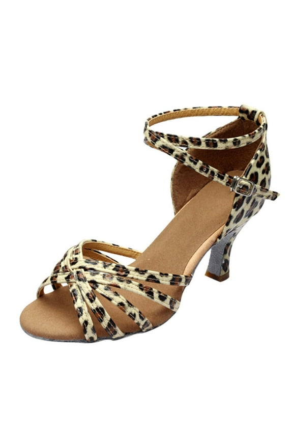 Women Sandals clearance for Juebong Women Ballroom Dance Shoes for Social Performance Professional Latin Practice Dancing Sandals 2.5" Heel