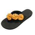 thumbnail image 1 of Women Sandals clearance for Juebong Womens Flat Sandals Bow Dressy Summr Flat Sandals Open Toe Sandals Slip On Slides, 1 of 5
