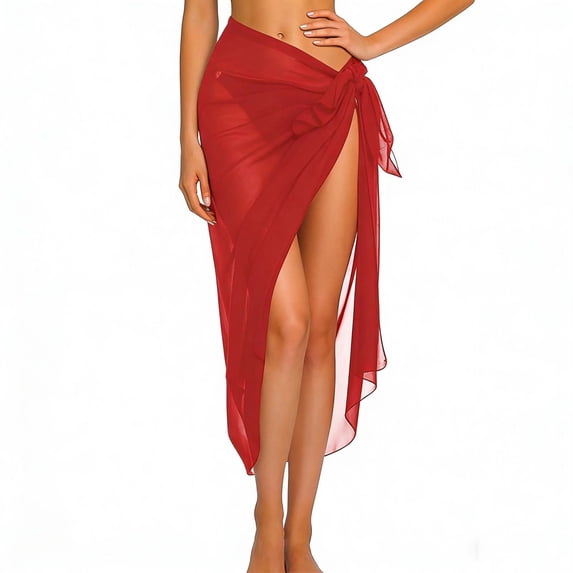 Women Sarong Swimsuit Coverups Long Bikini Wraps Sheer Beach Bathing Suit Cover Up Fashion Clothing