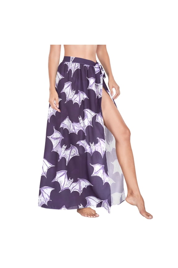 Women Sarong Wraps Bats Swimsuit Beach Pareo Bikini Coverups Skirt M
