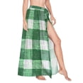 thumbnail image 1 of Women Sarong Wraps Checkered Pattern-e2 Swimsuit Beach Pareo Bikini Coverups Skirt M, 1 of 7