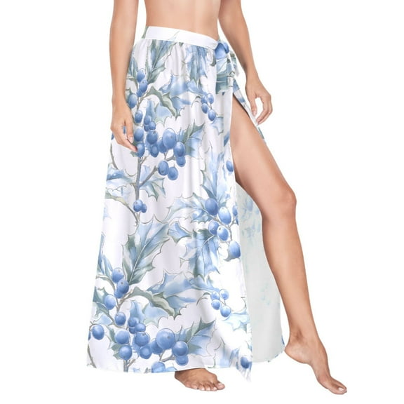 Women Sarong Wraps Fruit Winter Swimsuit Beach Pareo Bikini Coverups Skirt L