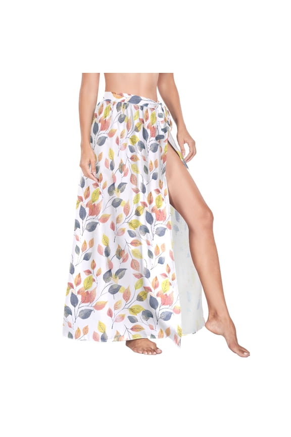 Women Sarong Wraps Leaves Swimsuit Beach Pareo Bikini Coverups Skirt M