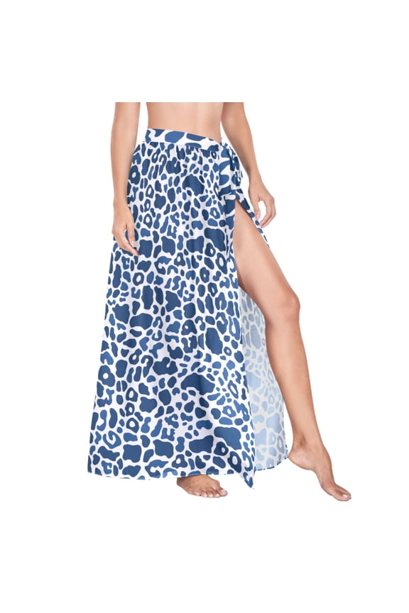 Women Sarong Wraps Leopard Print-a2 Swimsuit Beach Pareo Bikini Coverups Skirt M