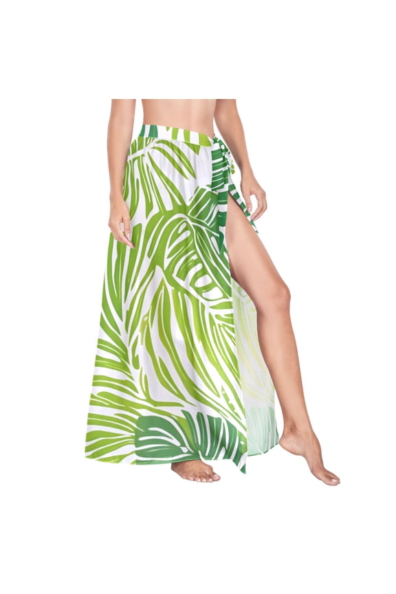 Women Sarong Wraps Palm Leaf-c3 Swimsuit Beach Pareo Bikini Coverups Skirt M