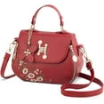 thumbnail image 1 of Women Satchel Bags Handle Shoulder Handbags and Purses Pockets Zipper Leather Crossbody Bags, 1 of 5