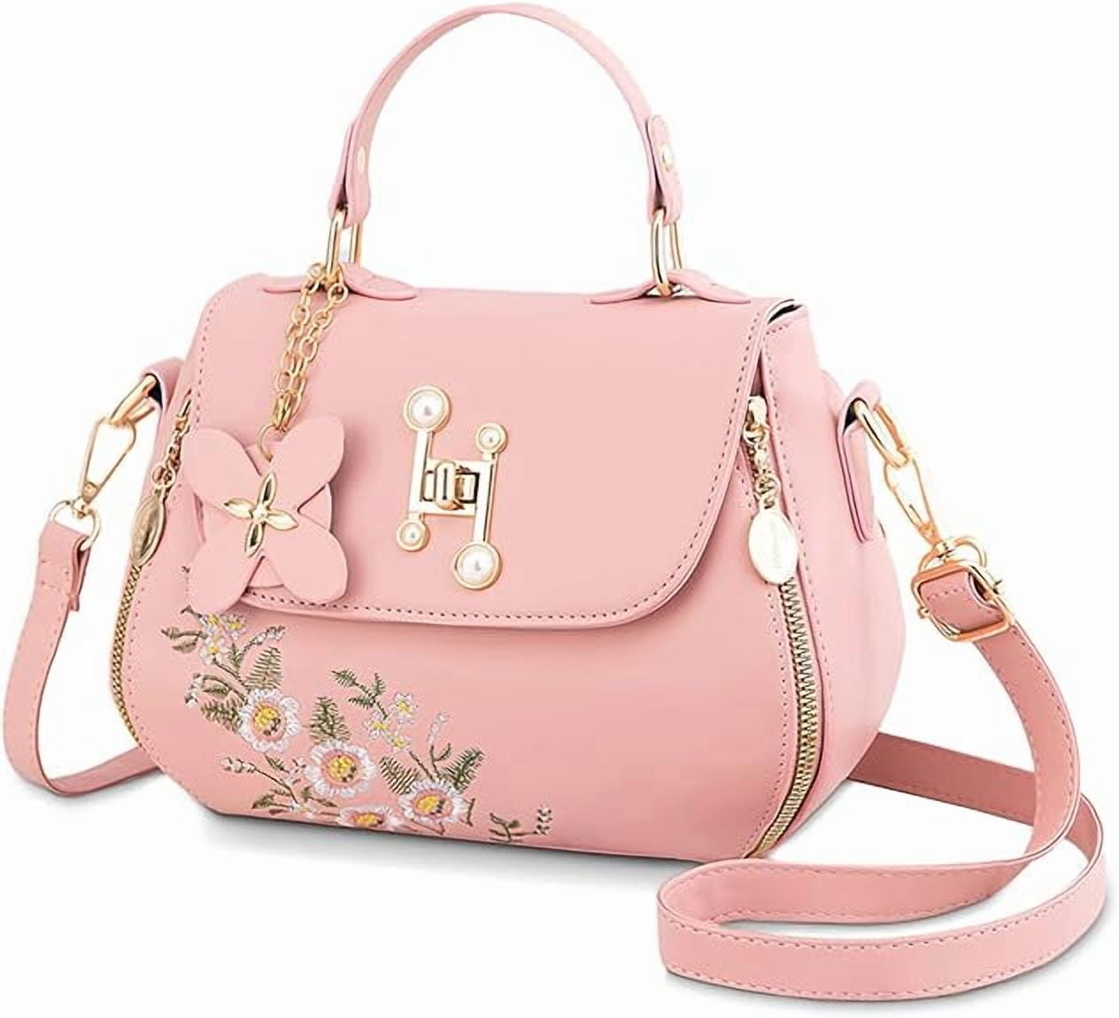 Women Satchel Bags Handle Shoulder Handbags and Purses Pockets Zipper Leather Crossbody Bags