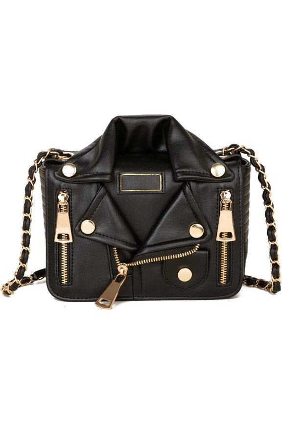 Women Satchel Chain Strap Bag Leather Crossbody Handbags Ladies Evening Clutch Purse Cute Jacket Bag