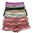 thumbnail image 1 of Women Satin Boxer 6 pack of Plain Satin Shining Underwear S (P961), 1 of 3