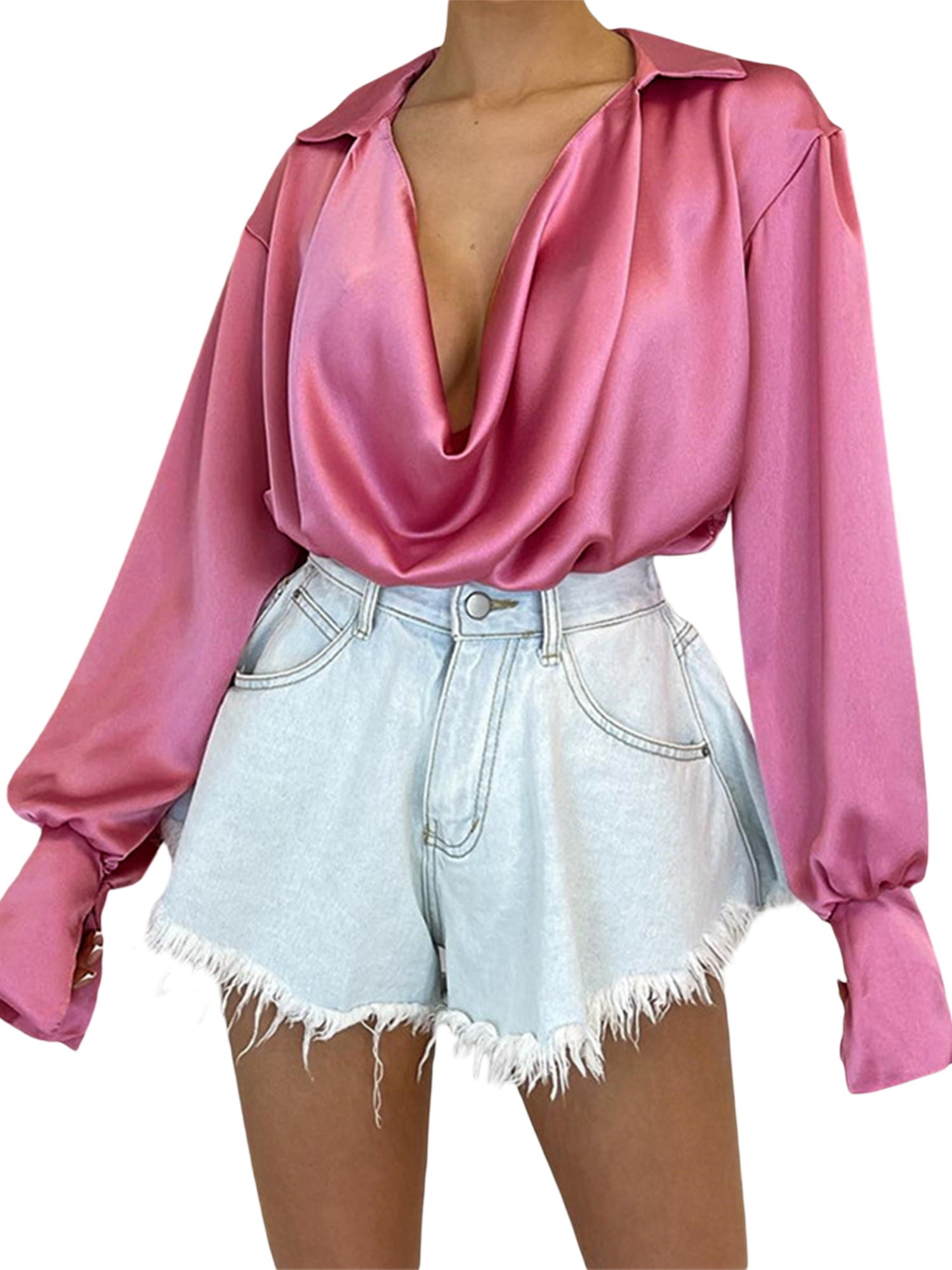 Low cut blouse cheap at work