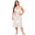 thumbnail image 1 of Women Satin Pajamas Night Dress Plus Size Full Slip Sleepwear Nightgowns Spaghetti Strap Long Lingerie Sleep Dress XL-3XL, 1 of 5