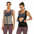 thumbnail image 1 of Women Sauna Corset Waist Trainer Suit Tank Top Zipper Body Shaper Workout Shirt, 1 of 7
