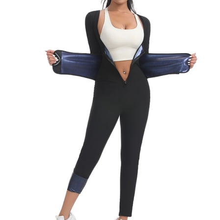 Women Sauna Suit, Sweat Shirt Slimming Vest Hot Top Jumpsuit Shapewear B S