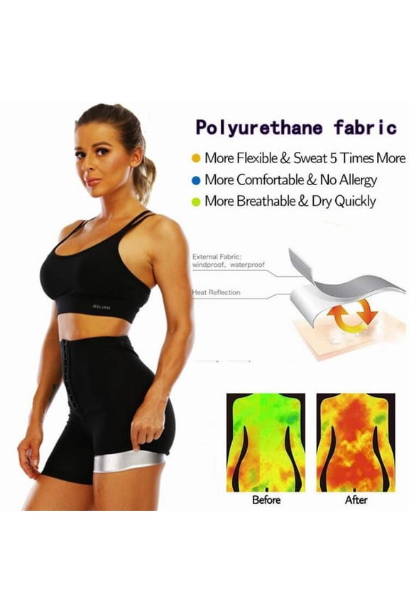 Women Sauna Sweat Pants Hot Thermo Slimming Workout Leggings High Waist Fitness Exercise Training Yoga Shorts