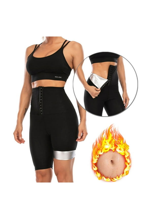 Women Sauna Sweat Pants Training Leggings Gym Fitness Exercise Capri Pants Workout Hot Thermo Body