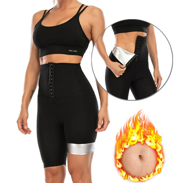 Women Sauna Sweat Pants Training Leggings Gym Fitness Exercise Capri Pants  Workout Hot Thermo Body 