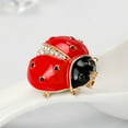 thumbnail image 1 of Women Scarf Accessory Cute Ladybird Rhinestone Brooch Pin Insect Breastpin, 1 of 8