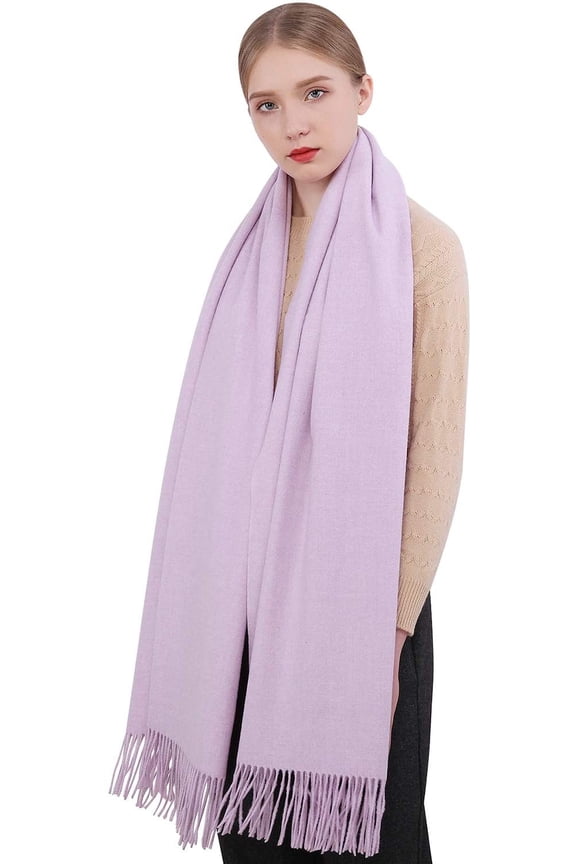 Women Scarf Pashmina Shawls and Wraps Lavender Long Large Winter More Warm Thicker Scarves Lavender