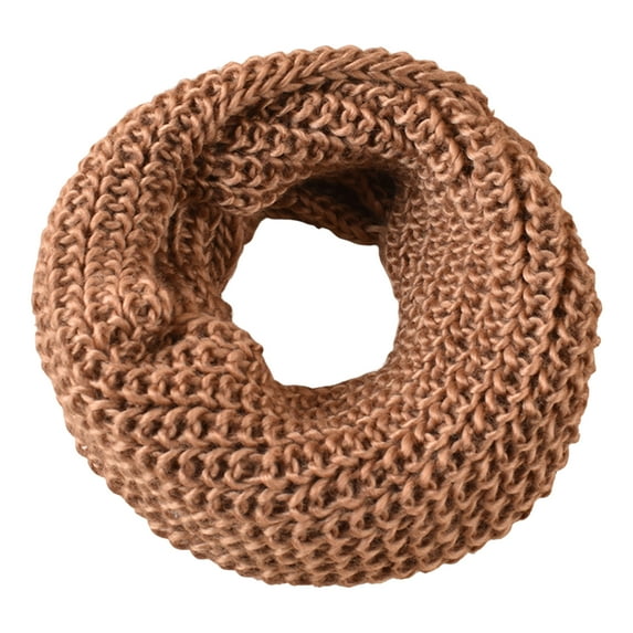 Women Scarf Solid Color Thickened Warm Scarf Autumn Winter Windproof Elastic Neck Wrap Fashion Accessory