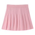 thumbnail image 1 of Women School Uniform High Waist Pleated A Line Swing Mini Skirt with Undershorts, 1 of 19