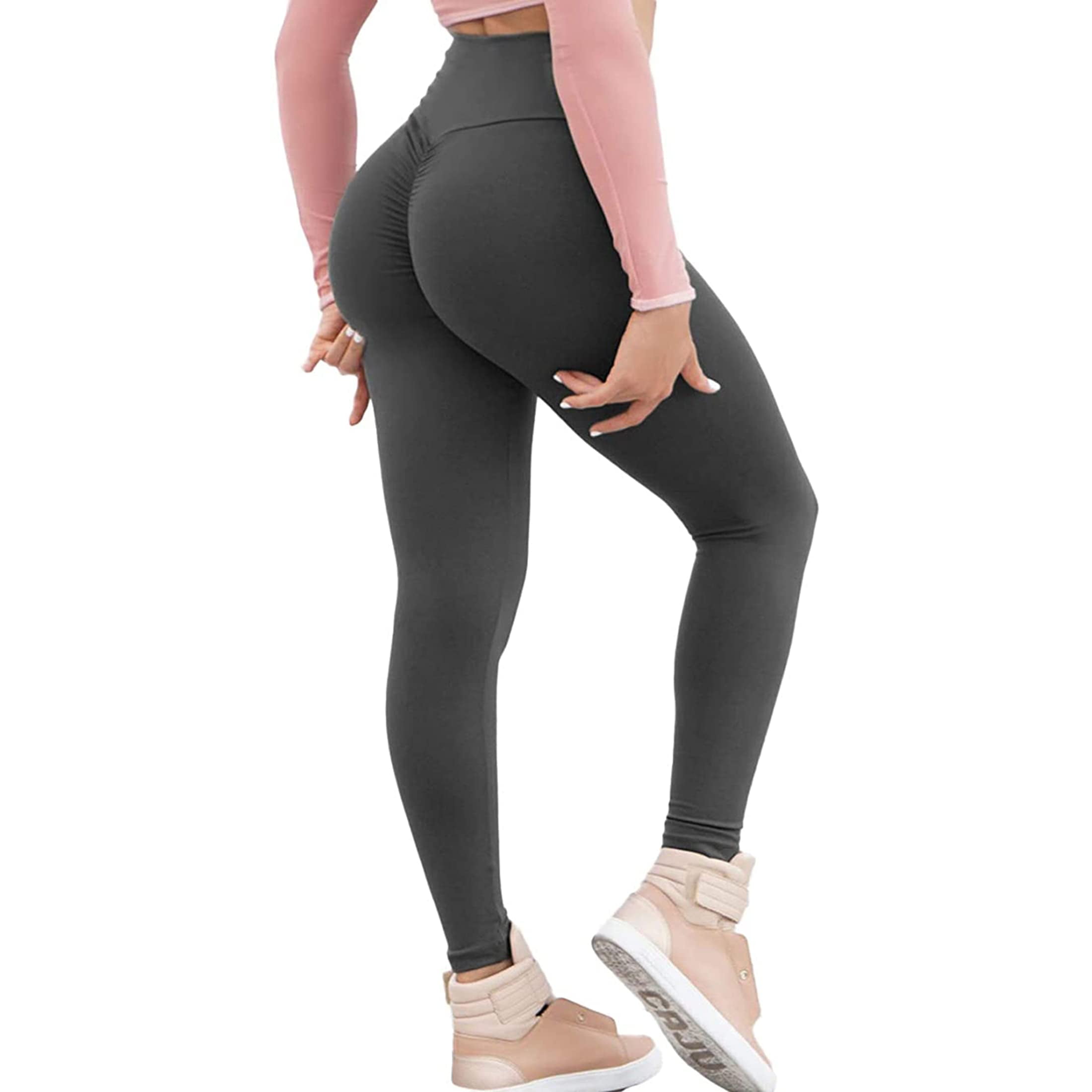 GetUSCart- SEASUM Women Scrunch Butt Leggings High Waisted Ruched Yoga Pants  Workout Butt Lifting XL