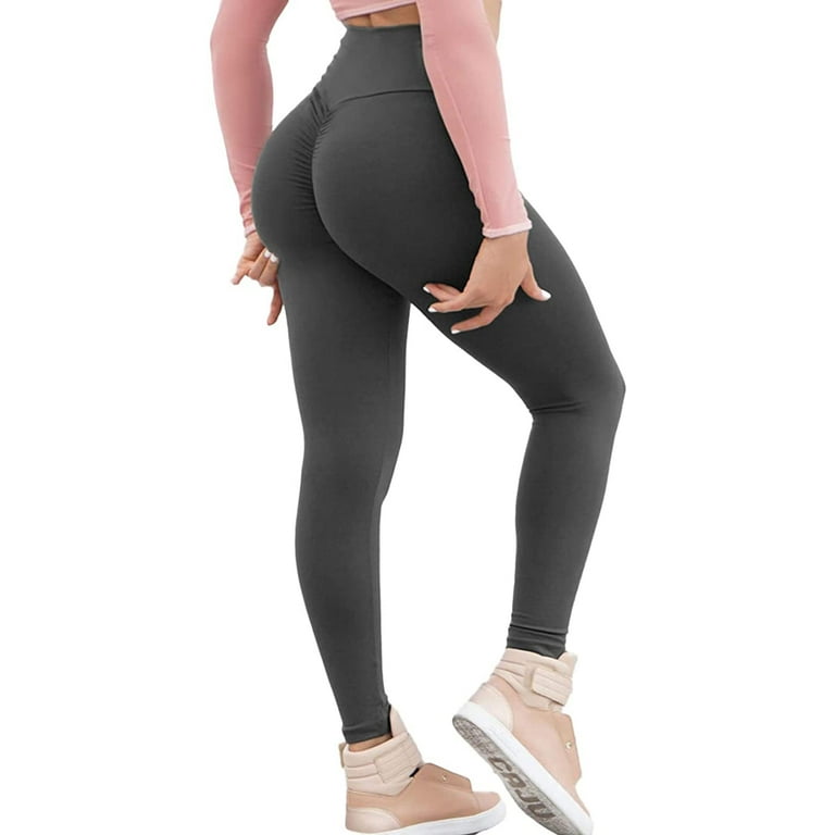 Women Scrunch Butt Lifting Leggings Booty High Waisted Workout Ruched Yoga  Pants