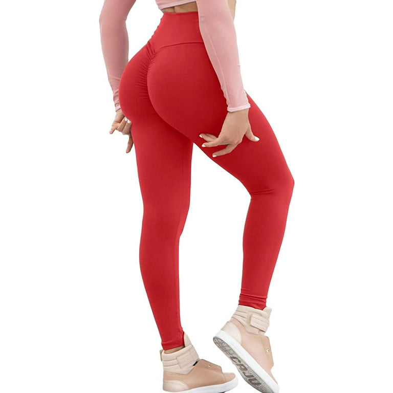 Aurgelmir Women Scrunch Workout Sports Leggings Butt Lifting Ruched Booty  Yoga Pants with Pocket at  Women's Clothing store