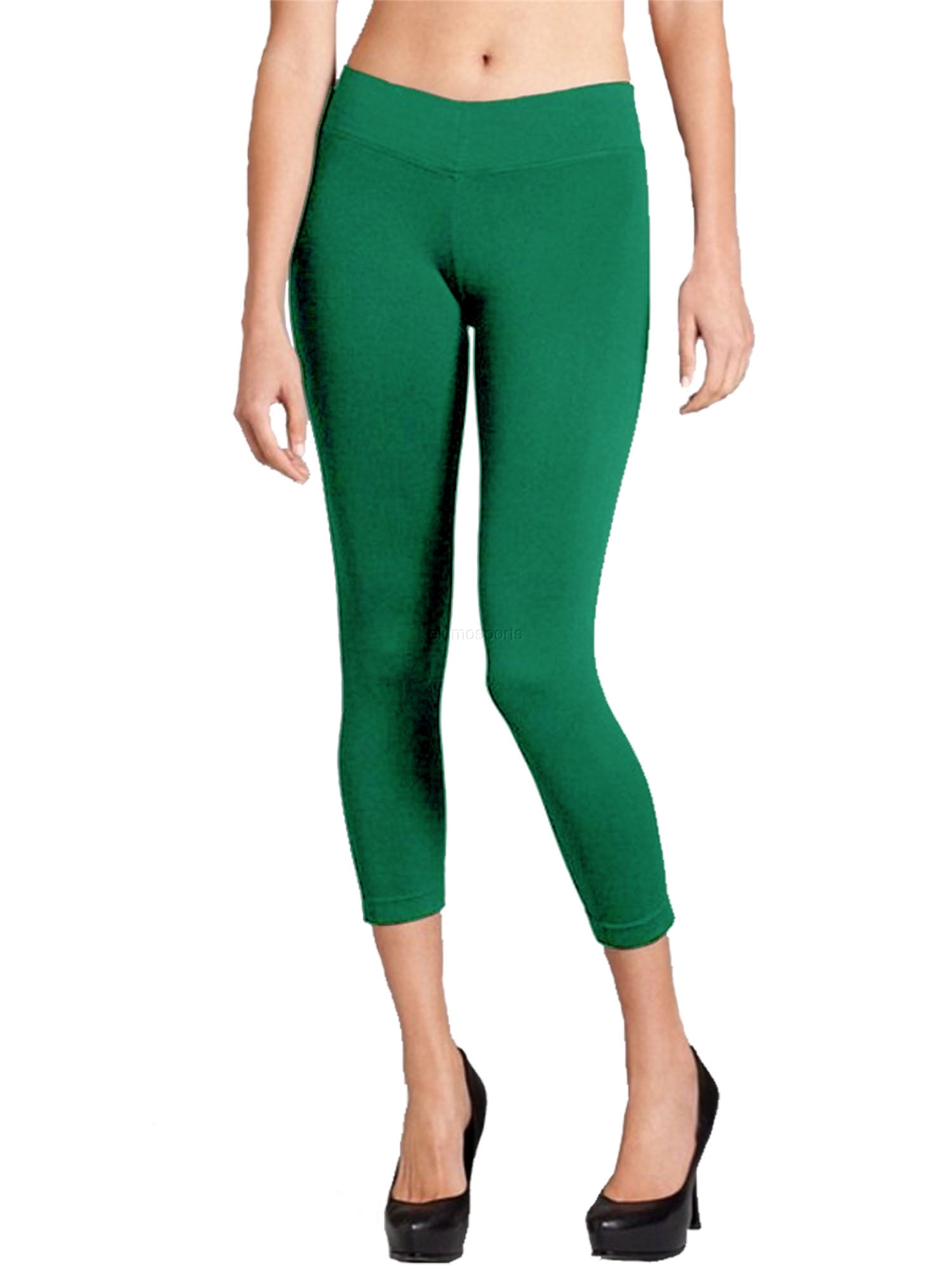 Women Seamless Basic Stretch Capri Leggings