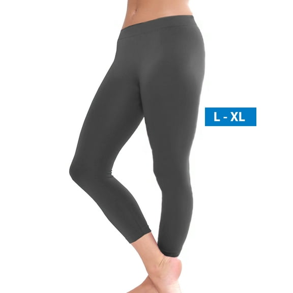 Women Seamless Basic Stretch Capri Sports Yoga Leggings Large XL