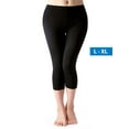 thumbnail image 1 of Women Seamless Basic Stretch Capri Sports Yoga Leggings Large XL, 1 of 1