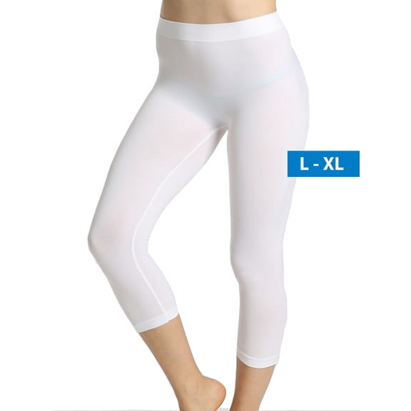 Women Seamless Basic Stretch Capri Sports Yoga Leggings Large XL