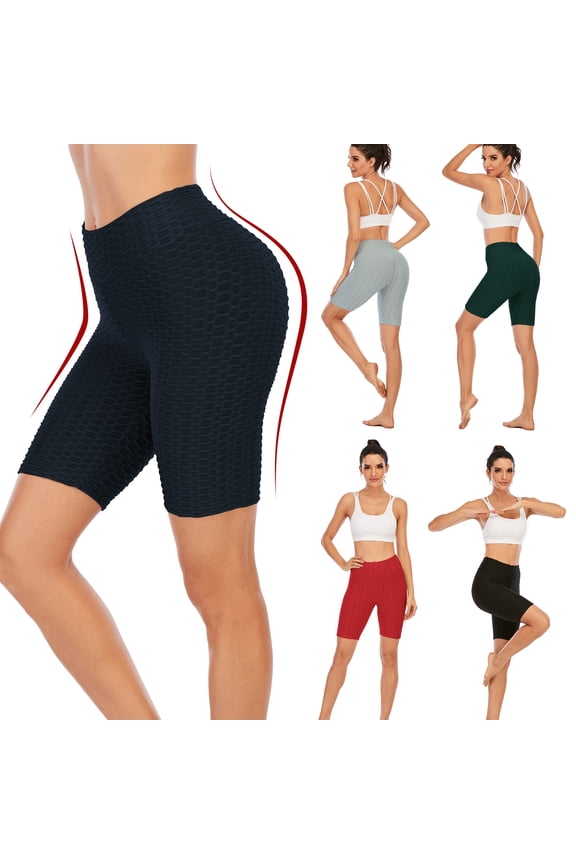 Women Seamless Biker Yoga Shorts Workout High Waist Spandex Gym Shorts Butt Lifting Booty Leggings Hot Pants