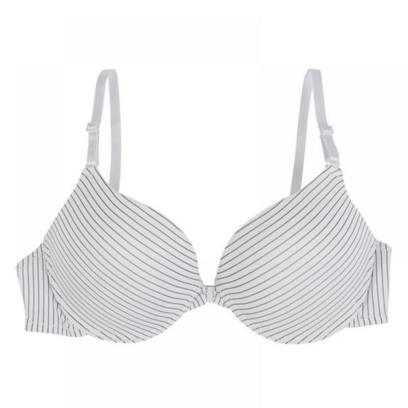 Women Seamless Front Closure Push Up Bra Striped Underwire Gathered Bra Small Cup Girls Bralettes