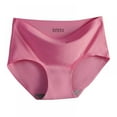 thumbnail image 1 of Women Seamless Ice Silk Ultra Soft Mid-Waist Modal Underwear Panties No Show Briefs, 1 of 1