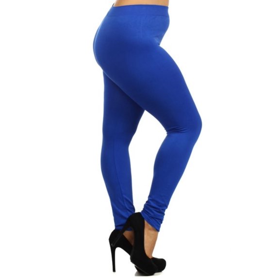 Women Seamless Leggings 4 Way Streacgy Workout Running Pants, ROYAL, Plus Size