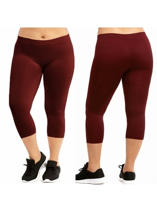 Şans Women's Large Size Red Side Stripe Leggings Capri Pants 65n28187 -  Trendyol