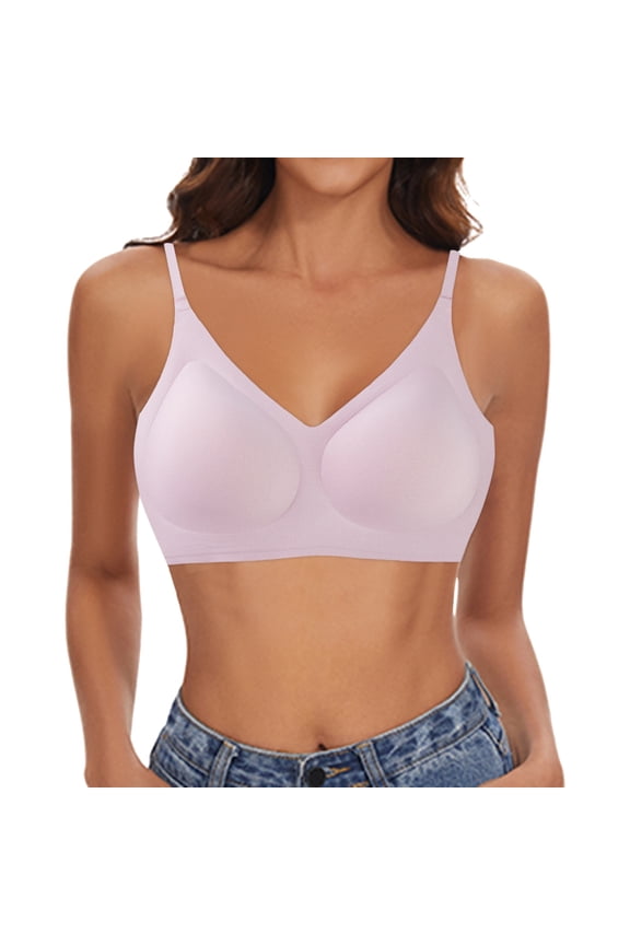 Women Seamless Push Up Bra Comfortable Cloud Latex Underwear Sexy U Back Design for Daily Wear and