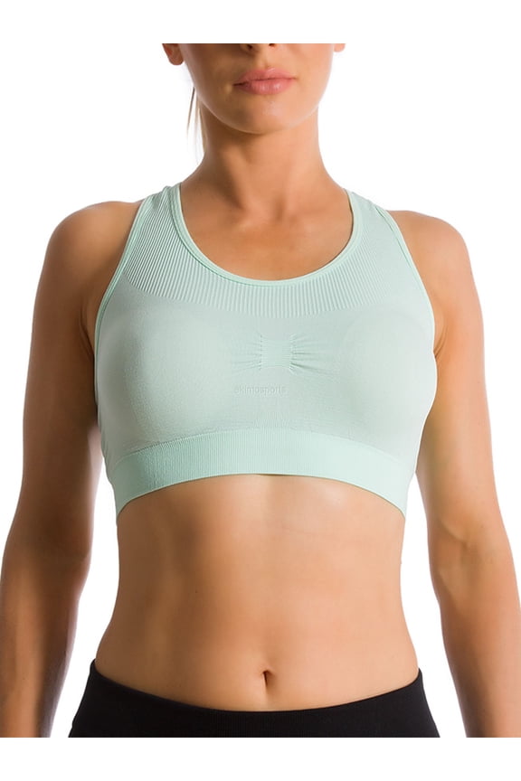 Women Seamless Racerback Yoga Sports Fitness Fashion Bra Top No Padding Wire Free