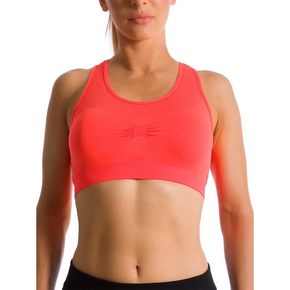 Women Seamless Racerback Yoga Sports Fitness Fashion Bra Top No Padding Wire Free