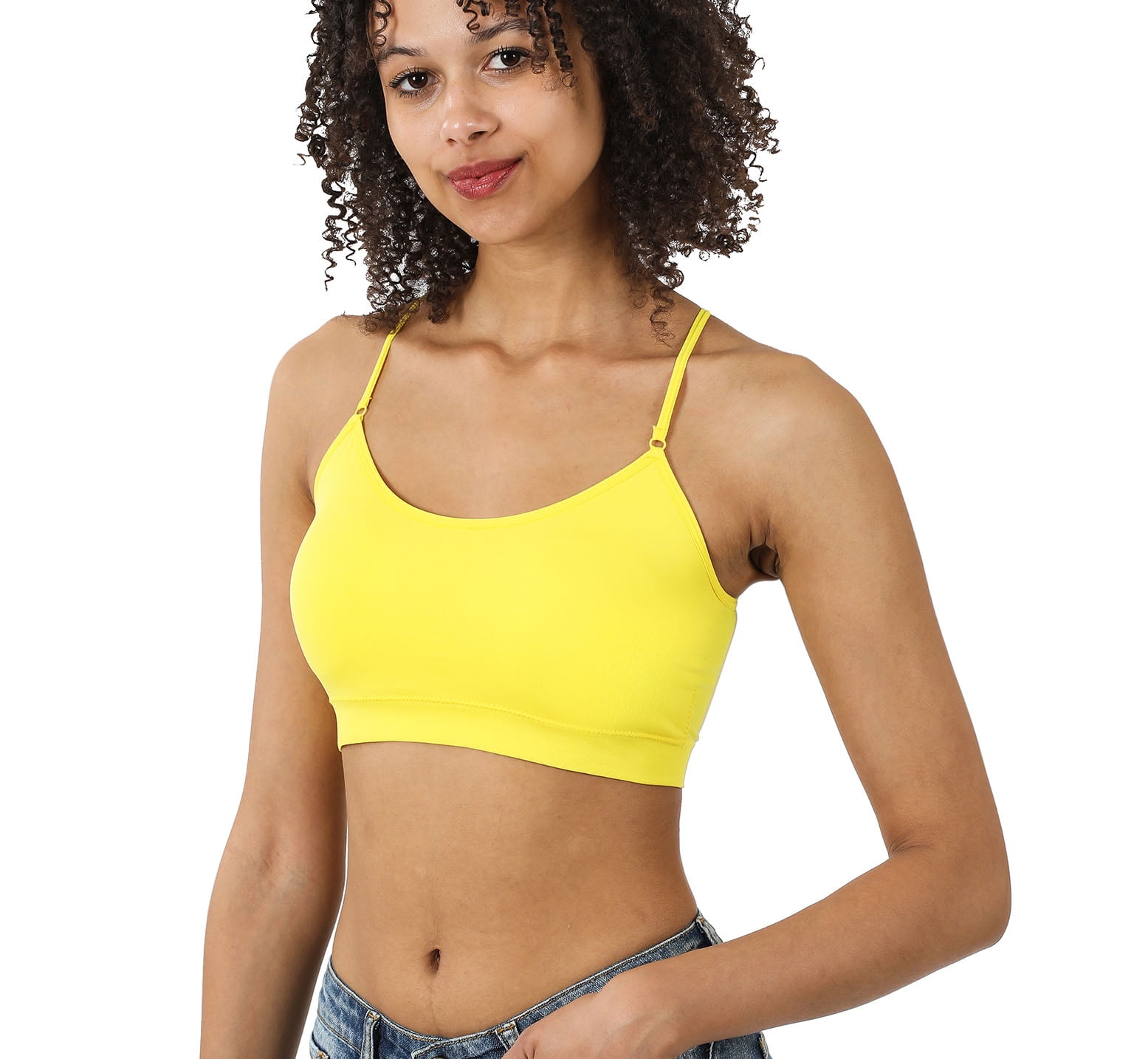 Halter Dress Supportive Sports Bra Yellow Yoga Pants Strapless Bra Pasties  Caged Neckline Double Bra Tape Womens Worko at  Women's Clothing store