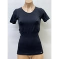 thumbnail image 1 of Women Seamless Short Sleeve Round Neck Fancy Ribbed Texture Material Blouse Top Stretch Tee Shirts, 1 of 1