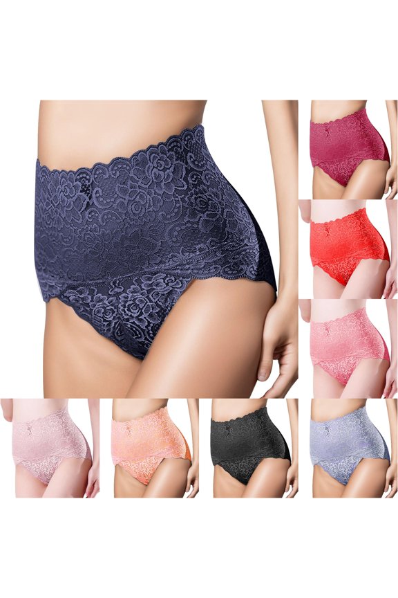 Women Seamless Waist Lace Panties Size Underwear High Breech Underpants Female Panties Briefs Lift Plus Feel Foxy Booster Panties Star Pasties High Cut Briefs for Women after Birth Underwear