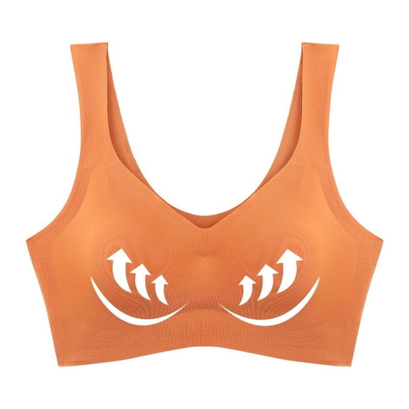 Women Seamless Wireless Bra Sex No Underwire Comfortable Plus Size Sports Bra T-Shirt Everyday Bralette Lightweight Breathable Pull on Lounge Wear Medium Support Bra