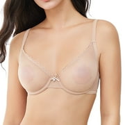 SEXY CODE 1701 Women See-Through Lace Soft Transparent Everyday Bra